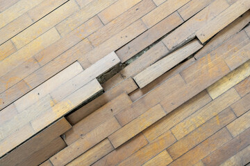 Damaged wooden floor