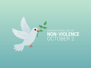Vector graphic of International Day of Non-Violence for International Day of Non-Violence celebration.