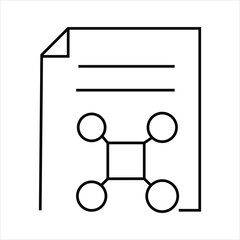 Document icon with a mind map diagram paper page