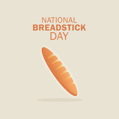 Vector graphic of National Breadstick Day for National Breadstick Day celebration.