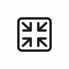 minimize screen arrows icon sign vector