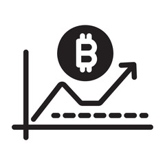 Bitcoin glyph icon