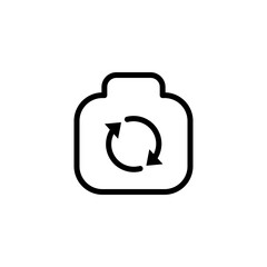 camera switch icon, simple flat style, vector illustration symbol sign logo template pictogram, for ui or ux isolated on white for mobile app, editable