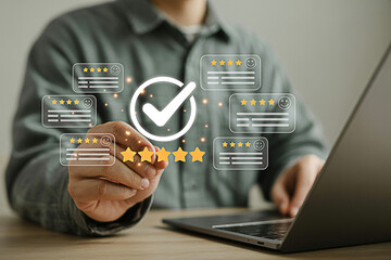 Customer feedback online reviews rating satisfaction survey experience business reputation management
