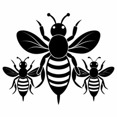 vector illustration of a bee