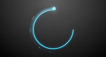 Glowing Circular Light Trails.