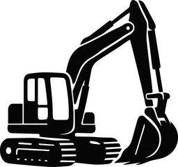 Excavator Editable Vector AI File | Adobe Illustrator | Export to SVG, EPS, PDF, PNG, DXF, JPEG