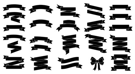 Collection of ribbon banners, perfect for adding text and creating eyecatching designs
