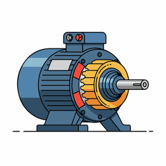 The Intricate Heart of Modern Machinery: Detailed Close-Up of a Powerful Industrial Motor