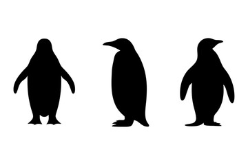 penguin silhouette vector, penguin black symbol