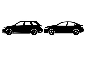 car silhouette set, car black symbol, car icon
