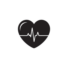 Heartbeat Symbol Silhouette