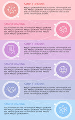 Process flow infographic Vectors design, Vector Infographic design with six steps
