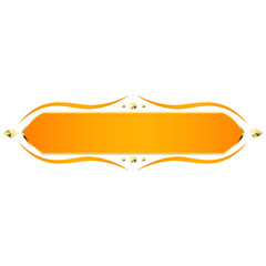 orange banner bar gold crystal on side and premium luxury