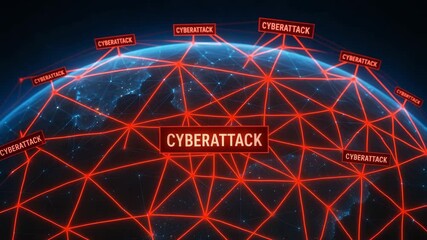 A digital globe showcasing interconnected networks indicating cyber threats and vulnerability in the modern technological era.