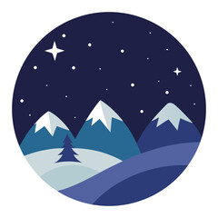 Obraz premium winter solstice night sky with stars winter night holiday festival celebration nature astronomy celestial outdoor tradition community night