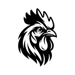 Rooster Head Vector | Farm Animal Silhouette | Chicken Logo Design | Barnyard Bird Illustration | Rustic Poultry Clipart Emblem
