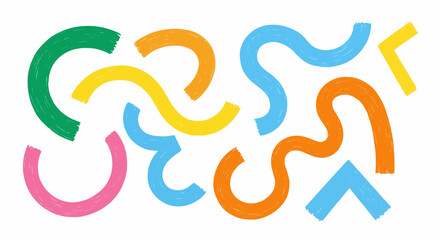 Dynamic Vector Art Colorful Abstract Curves and Geometric Shapes