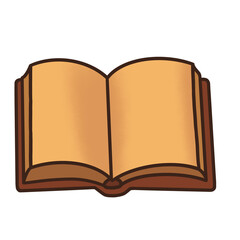 Open Book – Cute Cartoon Illustration