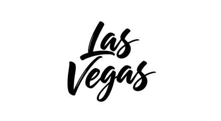 Las Vegas Script Font Text - Stylish Typography for a Dynamic City