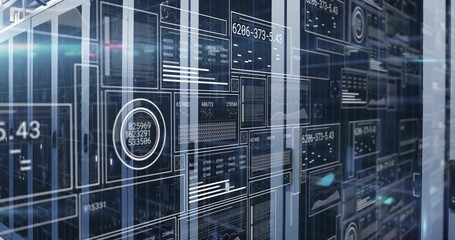 Opening rack view spawning overlays materializing telemetry, updating gauge for monitoring - Powered by Adobe