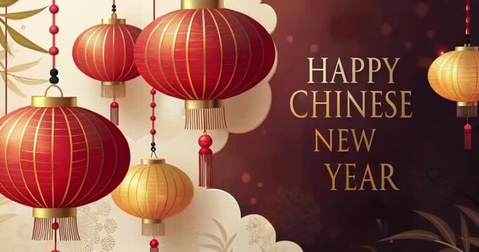 Chinese new year video decoration