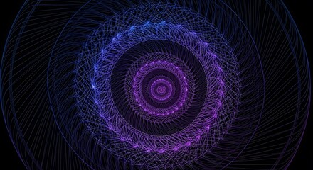 Abstract Purple Blue Spiral Vortex.