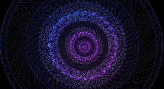 Abstract Purple Blue Spiral Vortex.