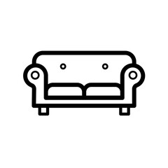 Sofa couch  - vector icon