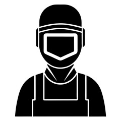 Welder Silhouette Vector Illustration: Skilled Worker Profession Design for Industrial Projects