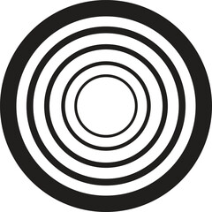 Abstract concentric black circles background