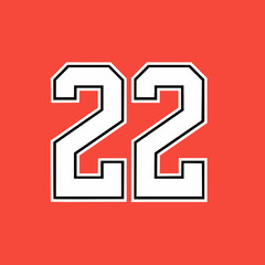 Design number 22, for basketball or baseball sports jersey