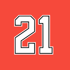 Design number 21, for basketball or baseball sports jersey