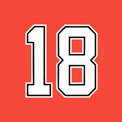 Design number 18, for basketball or baseball sports jersey