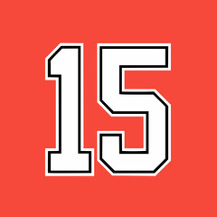 Design number 15, for basketball or baseball sports jersey