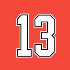 Design number 13, for basketball or baseball sports jersey