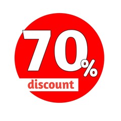 70% Discount Red Tag