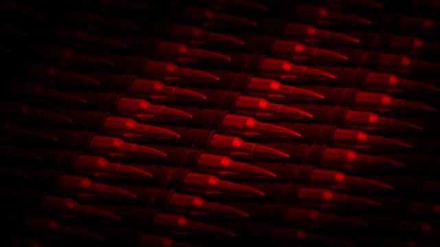 Bullets In Red Lighting War Concept