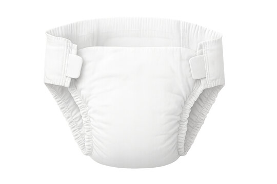 Diaper for babies providing comfort and protection, representing childcare, infant hygiene, and product advertising. Transparent background