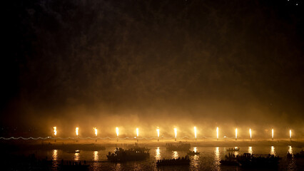 Golden Lights Glowing Over Ganga Ghats at Varanasi