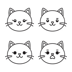 Fototapeta premium Cat Day Icon Bundle