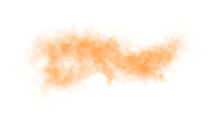 Orange smoke swirl with glowing vapor effect on transparent background perfect for warm visuals, sunset moods and vibrant motion designs