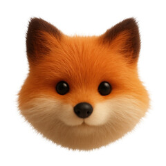 Obraz premium PNG Cute fluffy fox illustration
