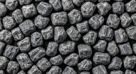 Close-up of gray granite stones patterned in natural arrangement