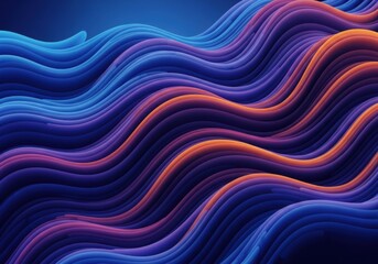 Obraz premium Vibrant abstract wavy lines flowing in a dynamic gradient of blue and purple