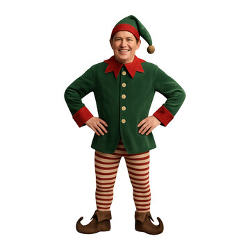 PNG Festive elf costume holiday cheer