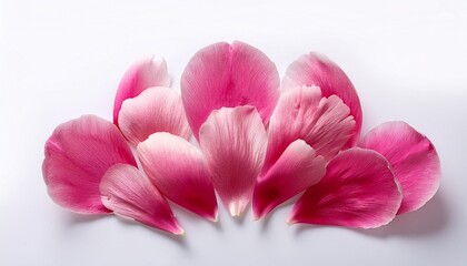 Obraz premium peony petals crown white background