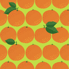 A simple, bright, and seamless orange pattern. Geometric design for the background. This illustration is great for printing, wallpaper, fabrics, and wrapping paper. Hand-drawn vector