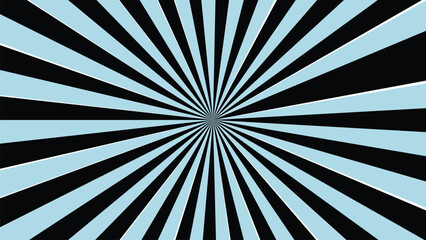 Black and light blue sunburst pattern background