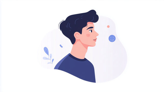 Online language exchange conversation with native speaker flat design concept 